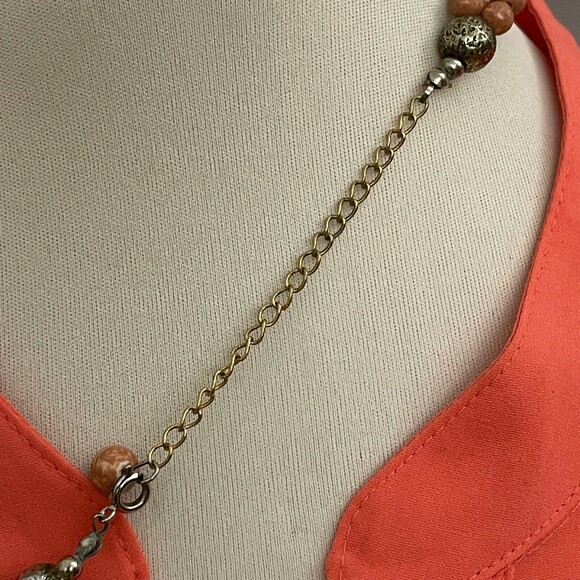 Multicolor Beaded Silver-tone Gold-tone Women's Fashion Multi Strands Necklace - Picture 2 of 6